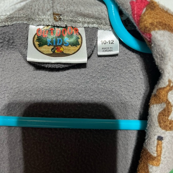 OUTDOOR KIDS BY BASS PRO SHOP BOYS CHRISTMAS PRINT ROBE GRAY 10-12 PRE-OWNED - Picture 3 of 7